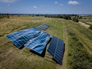 zonnepark in groen landschap