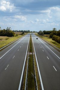 Nieuw geasfalteerde snelweg